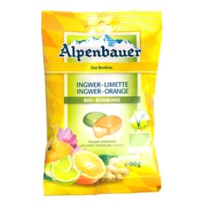Gember-sinaasappel bonbons van Alpenbauer, 19 x 90 g